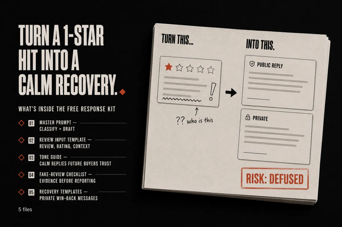 Reply to Bad Reviews: what's inside