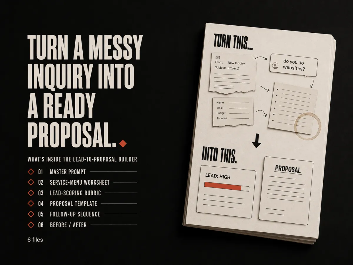 Turn Enquiries Into Proposals: what's inside